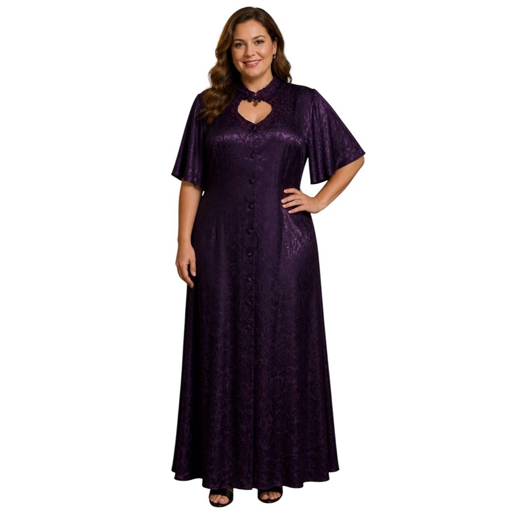 Vintage JODY OF CALIFORNIA Dress Womens Size 18 Victorian Style Maxi Made In USA